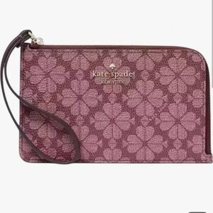 Kate Spade Burgundy and Pink Floral Clutch